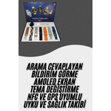 Yaman Market Akıllı Saat Çoklu Kordon Seçenekli Dokunmatik Ekran Nabız Sensörlü - KB002H-6IARI9
