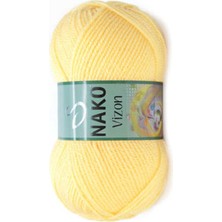 Nako Vizon (5 Adet) 215 Saman Sarısı Renk El Örgü Ipliği