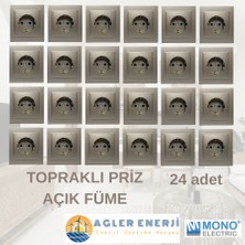 Topraklı Priz -Açık Füme -Mono Despina