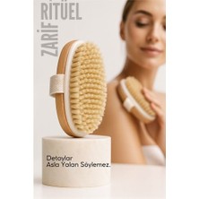 Yaman Market Ahşap Sırt Banyo Fırçası | Doğal At Kılı Vücut Fırçalama | Peeling ve Sel - KB002H-6HFPF