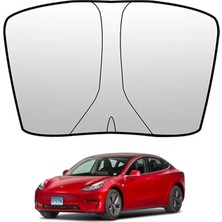 Yaman Market Ally Tesla Model Y Model 3 Için Ön Cam Güneşliği Katlanır Ön Pencere Güneşl - KB002H-6IBUD
