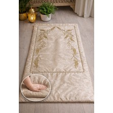 Hig Store Sırma Nakış Işlemeli Çeyizlik - Diz Ağrıtmaz / Ortopedik Arası Elyaf Dolgulu Seccade 80X120 Ebat