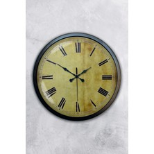 Kasva Concept Hediyelik 40 cm Siyah Metal Eskitme Duvar Saati