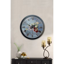 Kasva Concept Hediyelik 40 cm Siyah Metal Mutfak Duvar Saati