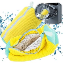 Dmc Büyük Boy Fermuarlı Ayakkabı Yıkama Çantası - Koruma ile Makinede Yıkama Için