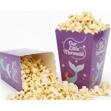 Deniz Kızı Temalı Mısır Kutusu 8'li Popcorn Kutusu