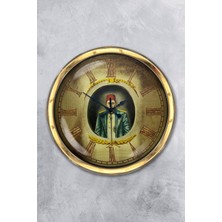 Kasva Concept 40 cm Gold Metal Abdülhamit Han Duvar Saati