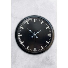 Kasva Concept 40 cm Siyah Metal Siyah Renk Duvar Saati