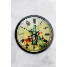 Kasva Concept Hediyelik 40 cm Siyah Metal Clup Duvar Saati