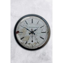 Kasva Concept 40 cm Siyah Metal Romen Antik Duvar Saati