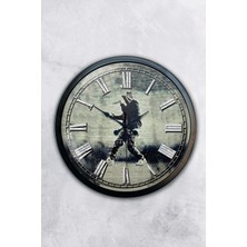 Kasva Concept 40 cm Siyah Metal Sayısız Duvar Saati