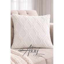 Vera Şönil Kırlent Kılıfı – Ekru 43X43 cm (50X50 - 30X50 – 40X60 Ölçü Seçenekli)