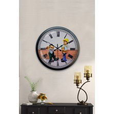 Kasva Concept 40 cm Siyah Metal Kitchen Duvar Saati