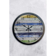 Kasva Concept Hediyelik 40 cm Siyah Metal Alaçatı Duvar Saati