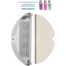 Ropalde Roborock S50 - S51 - S55 Robot Süpürge Uyumlu Su Tankı - 1 Adet Mop Bezi - Yedek Parça Seti