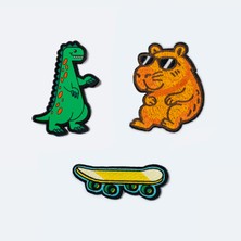 Jantifox Dino And Friends Yama-Patch-Sticker Seti