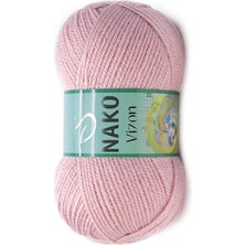 Nako Vizon (5 Adet) 10275 Pembemsi Pudra El Örgü Ipliği