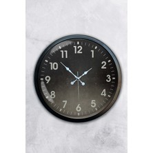 Kasva Concept 40 cm Siyah Metal Kahverengi Duvar Saati