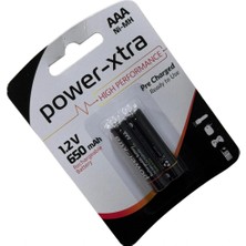Power-Xtra Aaa 650MAH 1.2V Ni-Mh Şarj Edilebilir Pil - 2'li Blister