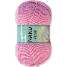Nako Vizon (5 Adet) 275 Gül Kurusu Rengi El Örgü Ipliği