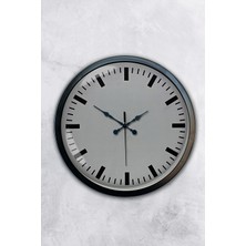 Kasva Concept Hediyelik 40 cm Siyah Metal Sayısız Duvar Saati