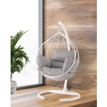 Damla Bahçe Balkon Teras Tekli Metal Salıncak