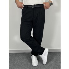 Havanna Erkek Premium Kadife Ince Fitilli Yarı Baggy Kalıp Pantolon - Siyah