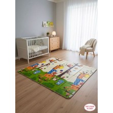 Infotıme Hobby Heppy Dear Katlanabilir Oyun Matı.  2 Si 1 Arada Ister Düz, Ister (Oyun Parkı Çit) Modeli 180*200-0,7MM