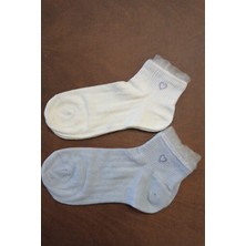 TrendyChic Kalp Detaylı  Tül Fırfırlı Çorap