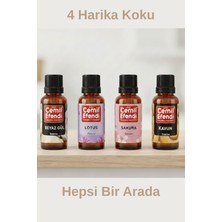 Cemil Efendi Beyaz Gül - Lotus - Sakura - Kavun 10 ml Tütsü ve Buhurdanlık Uçucu Oda Koku Yağı Parfüm Esansı