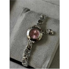 Minimal Pinterest Pembe Kadran Kalp Charmlı Kol Saat