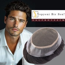 Saç Protezim Protez Saç 6x9 Renk 2  Ince Telli Her Yöne Taranabilen Alt Yapı