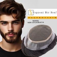 Saç Protezim Protez Saç 6X10 Renk 2 (Siyah) Ince Telli Her Yöne Taranabilen Alt Yapı