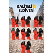 Eli Nitril Iş Güvenlik Eldiveni Kırmızı - 10/xl - 10 Çift - Paket