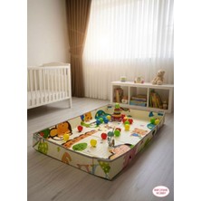 Infotıme Hobby Happy Deer  Katlanır Oyun Matı, 2 Si Bir Arada Ister (Düz) Ister (Çit Kenarlı Havuz) Özellikli 120*180-0,7MM