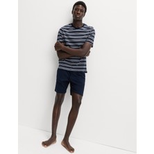 Marks & Spencer Saf Pamuklu Çizgili Pijama Takımı