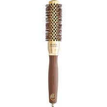 Olivia Garden Expert Blowout Shine Wavy Bristles Altın ve Kahverengi Fön Fırçası 25