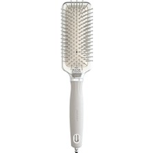 Olivia Garden Expert Care Rectangular Nylon Bristles Gümüş Saç Fırçası Small