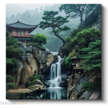 Tablonhazır Kare Kanvas Tablo Salon Tablosu Ev Dekorasyon Özel Tasarım Tapinak Selale