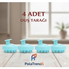 4 Adet Duş Tarağı & Saç Bakım Tarağı & Yumuşak Silikon Uçlu Masaj Tarağı