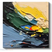 Tablonhazır Kare Kanvas Tablo Salon Tablosu Ev Dekorasyon Özel Tasarım Yagliboya Gorunumlu Soyut Baski