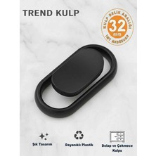 İmt Aksesuar  Lüks Trend Kulp Siyah (32 Mm) Mobilya Yatak Odası Tv Ünitesi Konsol Çocuk ve Genç Odası Kulpu