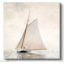 Tablonhazır Kare Kanvas Tablo Salon Tablosu Ev Dekorasyon Özel Tasarım Yelkenli Klasik