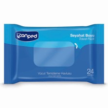 Canped Vücut Temizleme Havlusu Seyahat Paketi 14 x 20 cm 24'lü