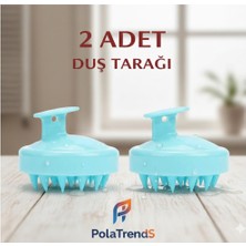 2 Adet Yumuşak Silikon Saç Derisi Masaj Şampuan Duş Fırçası