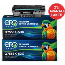 Ero Print HP 53X /Q7553X Muadil Toner - 2'li Avantaj Paket