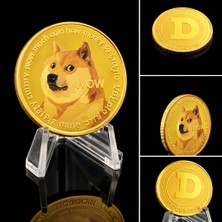 HediyelikBitcoin Dogecoin (Doge) Kripto Hatıra Parası - Özel Koleksiyonluk Kripto Obje ve Masaüstü Aksesuarı