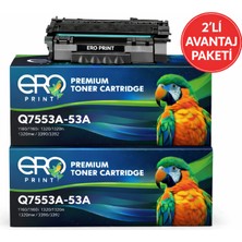 Ero Print HP Q7553A | HP LaserJet P2015DN Muadil Toner - 2'li Avantaj Paket
