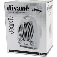 Go İthalat Divane Fanlı Isıtıcı Soba 3 Kademe Hız Ayar 2000W Ayarlanabilir Termostat - Oto Sıcaklık Kontrol - Aşırı Isınmaya Koruma (5051)