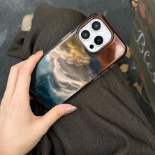 Lama Case Apple iPhone 15 Pro Kılıf Renk Geçişli Bulut Desenli Kapak